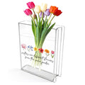 Sisters Book Flower Vase Mothers Day Birthday Thank You Gifts for Sisters Sister are Different Flower from The Same Garden Cute Acrylic Book Shaped Vase Decor for Home Office Table Shelf Vase 3806 - style: Country Rustic