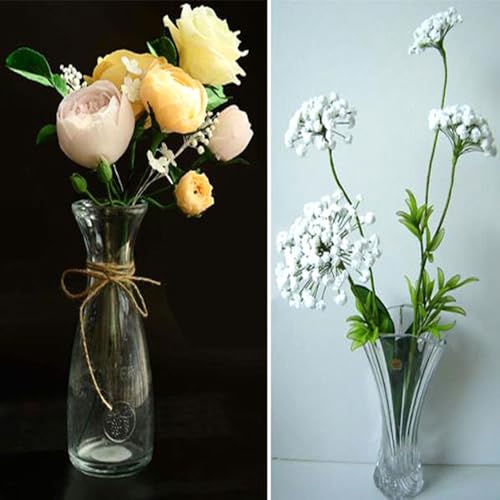 50pcs Floral Wire Stems, 2 Gauge Flower Stems, 16 Inch Green Floral Stem Wire for Paper Wrapped Wreath Making Supplies.