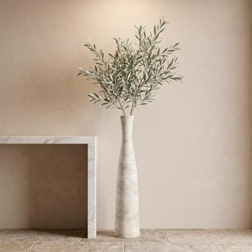 Ceramic Tall Floor Vase, 29" Tall Terracotta Large Decorative Vases for Rustic Modern Boho Home Decor, Living Room Decoration, Big Standing Vase for Pampas Grass, Flowers, Dried Flowers - color: Retro Brown