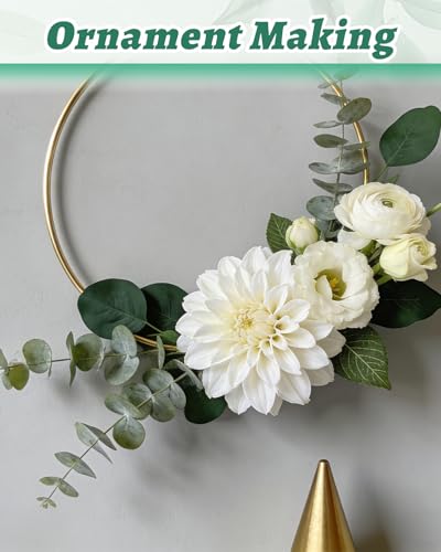 100 Pack Artificial Large Hydrangea Leaves Green Plastic Fake Leaves Stem for DIY Crafts Artificial Hydrangea Leaves Stem Two Sizes 4.3x6.7 Inch 3.5x5.5 Inch for Wedding Bouquets Home Decor