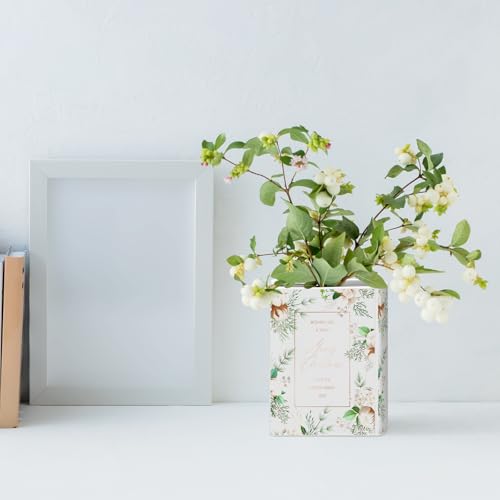 Honeydak 3 Set 5.9 Inch Book Shaped Vase Ready to Paint Your Own Ceramic Book Flowers Vase Ceramics to Paint DIY Unpainted Paintable Kit Crafts with Acrylic Brush Palette for Adults