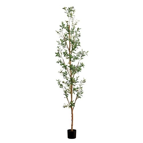 Potted Olive Artificial Tree - 8' - Green - size: 8ft