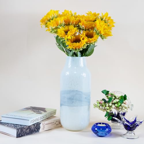 Sunflowers Artificial Flowers with Golden Yellow Long Stem Artificial Flower 10 Pcs for Home Decoration,Spring Easter Flowers,Wedding Arrangement(Golden Yellow)