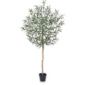 VeriNatural Artificial Olive Tree 5ft–Faux Plants Indoor Fake Tree with High Leaf Density,Silk Leaves,Real Wood Trunk–Large Green Artificial Plant Decor for Home Living Room Office,VN356 - size: 5ft