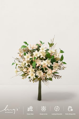 Ling's moment Artificial Greenery Stems Box Set, Faux Greenery Picks for DIY Bridal Bouquets Wedding Floral Arrangement Table Centerpieces, Olive Green & Jade - color: Season Combo- Early Autumn