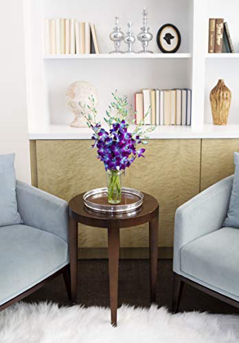 KaBloom - Exotic Sapphire Orchid Bouquet of Blue Orchids from Thailand with Vase - Fresh Flowers for Birthday, Valentine's & Mother's Day - color: Blue, size: 10 count, style: With Vase