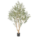 Nafresh Majestic Faux Olive Tree 6ft – Artificial Olive Tree Indoor & Outdoor with Lifelike Leaves & Textured Branches for Living Room, Office, Entryway,Patio - size: 6ft