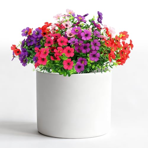 12PCS Artificial Flowers Daisy with Eucalyptus Leaves,6 Colors,Waterproof Fade-Resistant Bendable Stems,Faux Flowers for Home Decor Outdoor Summer Decor Wedding Party Office Garden Vase - size: 12PCS 6 Color Daisy