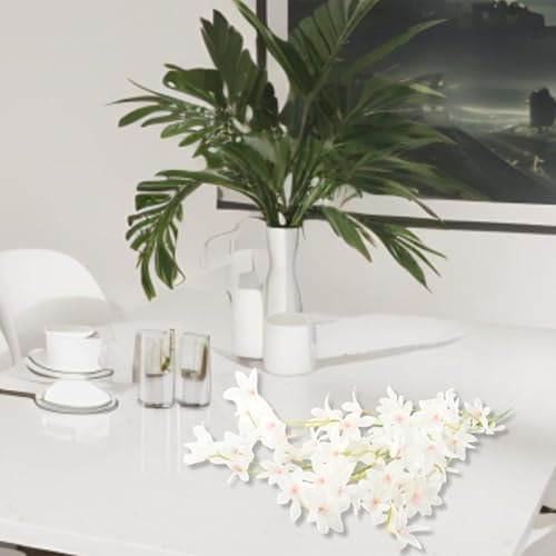 FABULETTA Artificial Flower Arrangement, Perfect for Weddings, Offices, and Living Rooms, (White) - color: White
