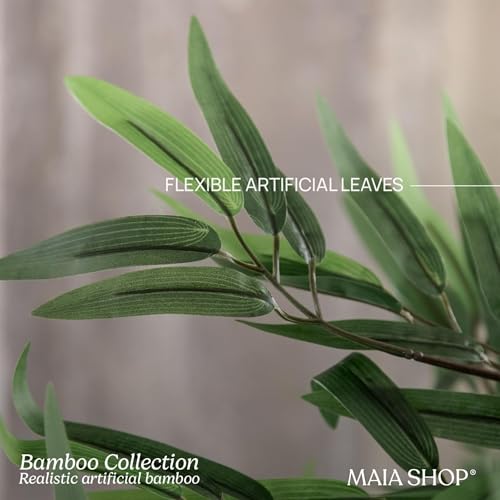 Maia Shop 3ft 5in Artificial Bamboo Tree Plant for House, Apartment or Office – Realistic Fake Indoor Plants for Living Room, Bedroom, Bathroom, Entryway or Patio – Faux Greenery for Home Décor - color: Bamboo, size: 3ft 5in