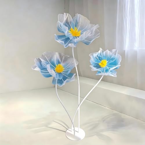 Giant Flower Decoration for Wedding Background, Party Decoration, Birthday Party, Photography Props, Shop Window Props, Banquet, Stage, Mall Display (Starlight Blue) - color: Starlight Blue