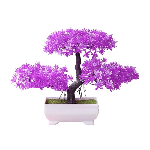 Talent Star Artificial Bonsai Tree Juniper Faux Plants Indoor Small Fake Plants Decor with Pots for Home Table Office Desk Bathroom Shelf Bedroom Living Room Farmhouse Decorations Wedding Tabletop Ro - color: Rose Red