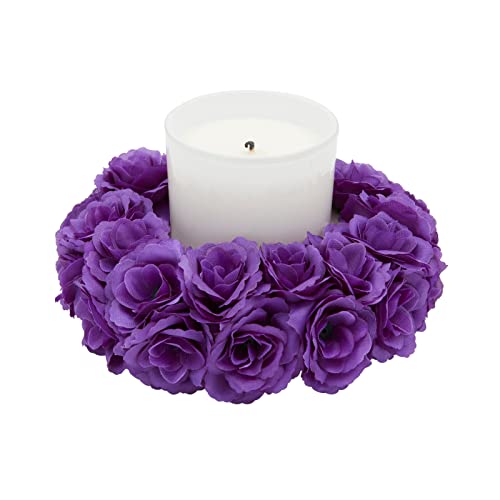 Bright Creations Artificial Flowers Stemless Silk Rose Heads - 2 in, 75 Pack, Purple - Wedding & Bridal Shower Decorations - Centerpiece Table Decorations & Flower Wall Backdrop