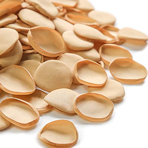 Floroom 300pcs Rose Petals Gold Faux Silk Flower Petals for Wedding Flower Girl Basket Aisle Scatter Dinner Table Centerpieces Party Confetti Bridal Shower Romantic Night Decoration - color: Gold, size: 300pcs