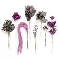 Ling's moment Artificial Greenery Stems Box Set, 46pcs with 8 Kinds of Faux Greenery Picks for DIY Bridal Bouquets Wedding Floral Arrangement Table Centerpieces, Plum & Plum Lily - color: Prpl-plum & Plum Lily