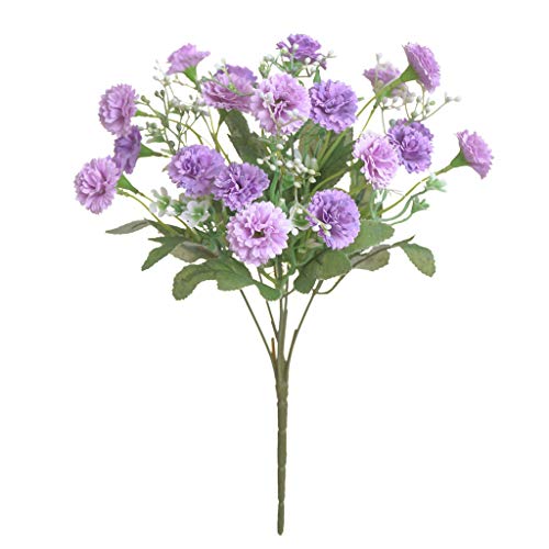 5 Forks 20 Artificial Flower Small Lilac Bouquet Fake Flowers,Purple - color: Purple
