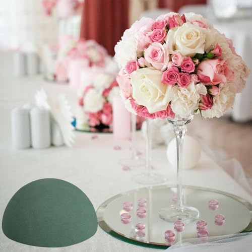 STEFORD 4 PCS Half Ball Floral Foam, Round Floral Dry Foam Blocks Green Flower Styrofoam for Fresh and Artificial Flower Arrangements (5.5 X 2.8 Inches) - size: 5.5 X 2.8 Inch