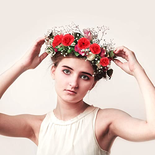 Yinsun 50pcs Mini Red Roses Artificial Flower Heads, 1.57” Fake Rose for DIY Wedding Bridal Shower Baby Shower Party Decoration - color: Red, size: 1.57 Inch