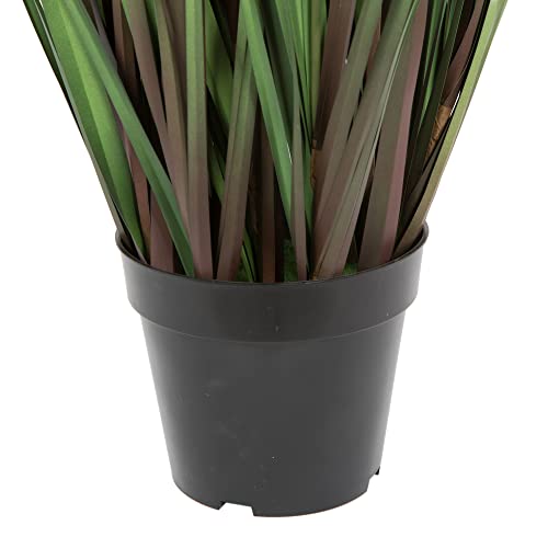 Vickerman Everyday 60" Artificial Green Grass and Eucalyptus with Black Plastic Pot - Faux Grass Plant Decor - Home Or Office Indoor Greenery Accent - size: 60"