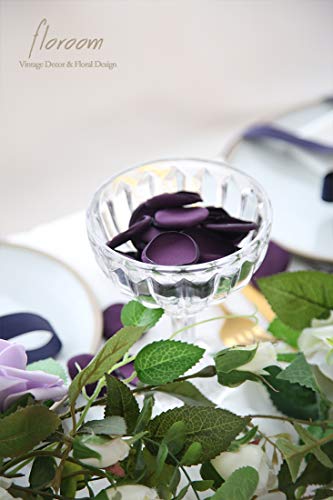 Floroom 300pcs Rose Petals Plum Faux Silk Flower Petals for Wedding Flower Girl Basket Aisle Scatter Dinner Table Centerpieces Party Confetti Bridal Shower Romantic Night Decoration - color: Plum, size: 300pcs