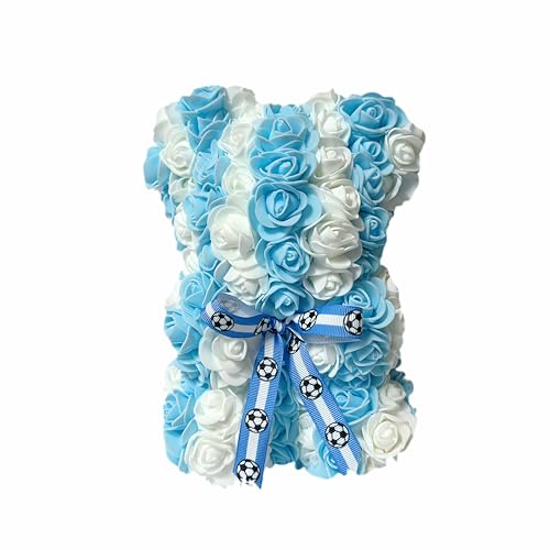 Argentina LED Artificial Rose Flower Bear, Valentine's Mother's Day, Christmas, Birthday,Thanksgiving Party Anniversary Girl Friend Wife Light Strips and Greeting Cards （AR） - color: Ar