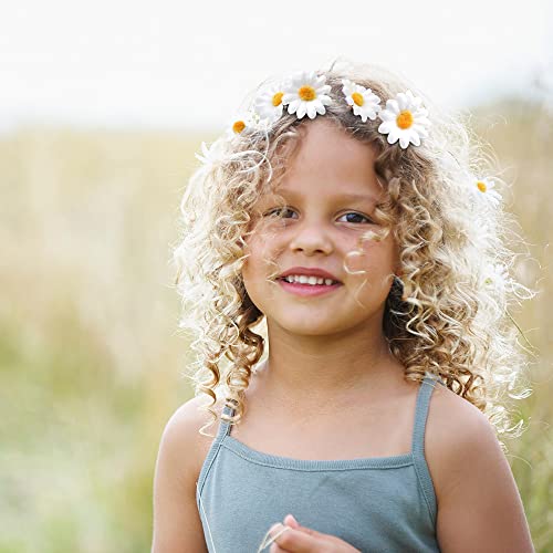 Artificial Daisy, 200PCS Silk Daisy Heads Fake Fabric Gerbera, 1.57 Inch Floral Head for DIY Easter Eggs Beach Bonnet Craft Wedding Home Decoration - color: White, size: 200PCS