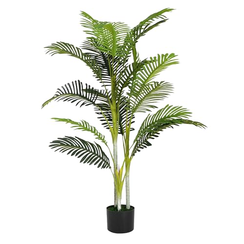Christopher Knight Home Alene Set of 2 61''H Artificial Tree Indoor, Artificial Palm Tree with Nursery Pot, Tropical Style Faux Tree and Black Plastic Pot, Artificial Plant for Home Office Decor,Green - color: Green/61''h