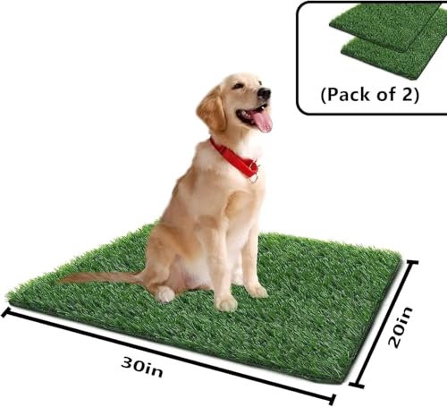 Artificial Grass for Dogs Pee Tray Fake Grass Mat for Professional Puppy Potty Trainer Replacement Dog Grass Pad for Indoor and Outdoor (30 x 20 Inch(Pack of 2)) - size: 30 x 20 Inch (Pack of 1)