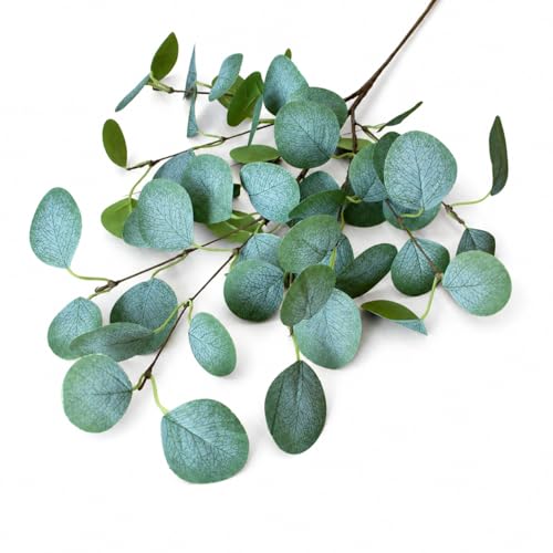 4pcs 24" Artificial Eucalyptus Stems, Realistic Bendable Faux Greenery Branches for Vase, Wedding Arch, Table Centerpiece, Farmhouse Living Room Home Decor - color: A-eucalyptus