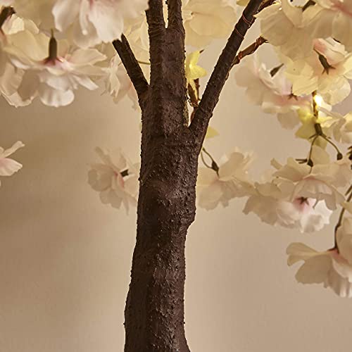 LITBLOOM Lighted Cherry Blossom Tree Pink 18IN 40 LED with Timer Artificial Tabletop Bonsai Tree Lights USB Plug or Battery Operated for Wedding Party Home Birthday Decoration - color: Pink Cherry