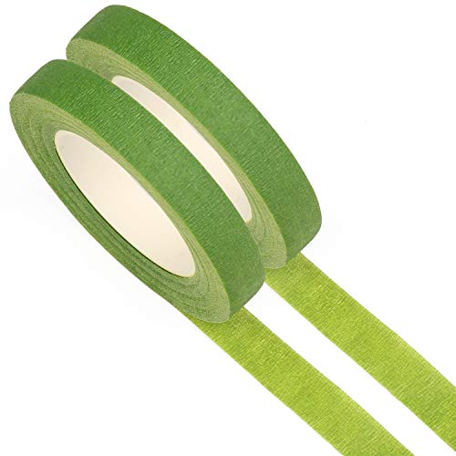 CCINEE 2 Rolls 1/2" Wide Floral Tape with 30 Yards Light Green Florist Tape for Bouquets Stem Wrapping DIY Crafts Floral Arrangement