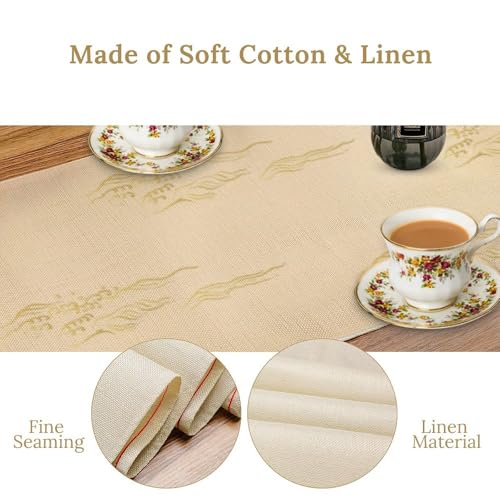 Japanese Table Runner Retro Asian Luxury Pine Trees Art Printed Burlap Runner for Home Kitchen Dining Table Living Room Decor Fabric 1 Panel W13xL36in - color: Japanese Style-3, size: 13"W x 36"H