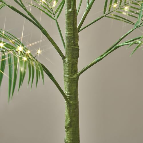 Hairui Lighted Palm Tree 6FT 300 LED Fairy Lights, Faux Plant Tree with Lights for Home Holiday Summer Decoration Indoor Outdoor - style: 6FT Palm tree