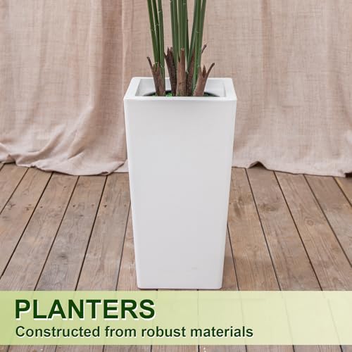 VIVATREES Palm Tree 5FT Artificial, 60in Tall Faux Palm Tree with 15.7 White Planter, Fake Potted Tree for Indoor & Outdoor Home Office Decor - style: 5ft-white