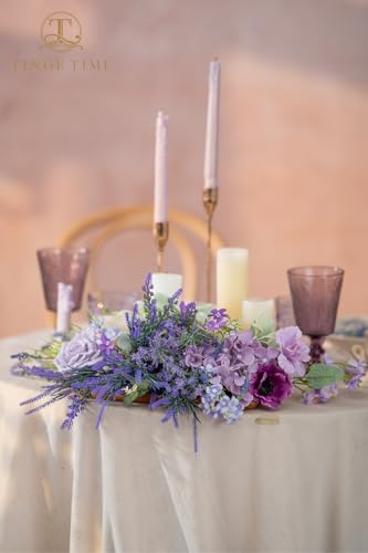 TINGE TIME Artificial Greenery Stems Box Set, 36pcs with 11 Kinds Faux Greenery Stems and Fake Lavender Bulk for Wedding DIY Bouquets Table Centerpieces Floral Arrangement Wedding Home Decor