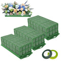 3PCS Floral Foam Cage, Flower Cage Holder, Dry and Wet Rectangle Flower Arrangement, Hangable Green Blocks Floral Foam Cages for Artificial Flesh Flower Wedding Holiday, Home, Garden Party Decoration - size: 3 PCS