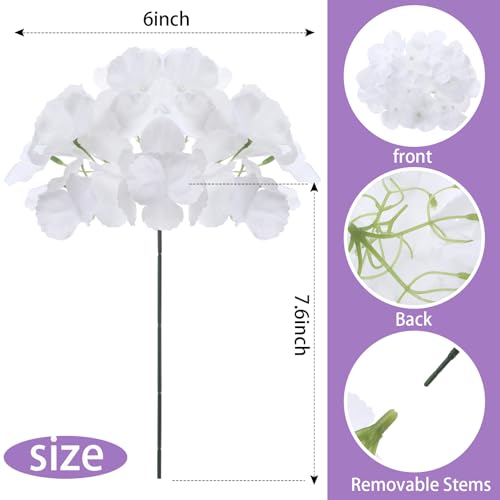 Suncalla 60 Pcs Artificial Hydrangea Flowers Bulk Silk Hydrangea Full Flowers Heads with Stems for Wedding, Home Table Centerpieces, Garden, Baby Shower, Party Decoration (Purple) - color: Purple