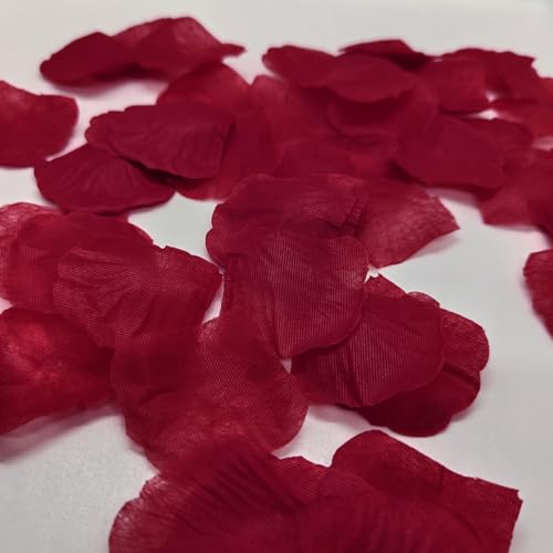 JHFGJGH 500 Pcs Exquisite Dark Red Rose Petals, Artificial Flower Petals for Weddings,Events Deco - color: Dark Red