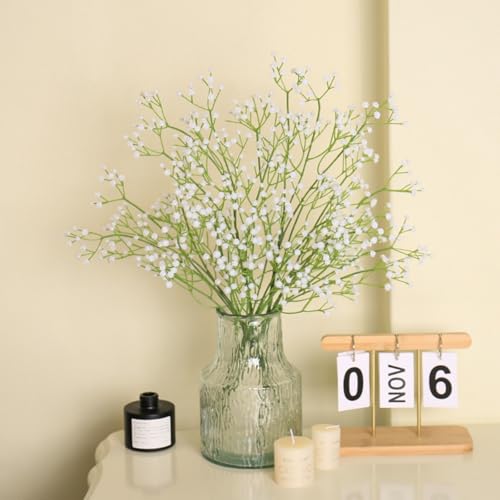 Baby’s Breath Flowers Bulk – White Real Touch Gypsophila Bouquets Faux Baby Breath for Wedding Decor, Centerpieces, DIY Floral Arrangement, Party and Home Decorations (50Pcs) - color: 50pcs