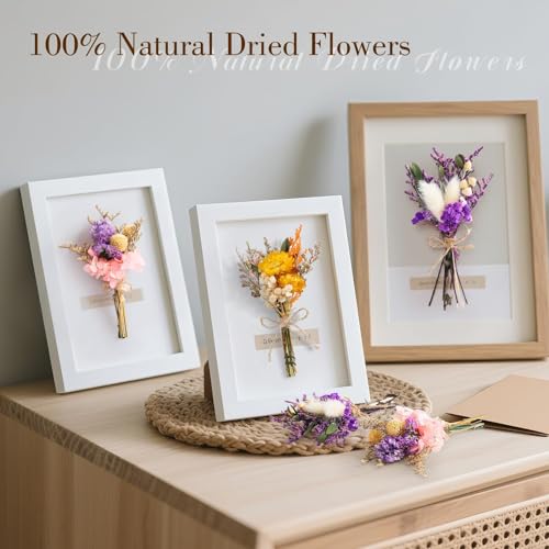 12/24 PCS Charming Dried Flowers Bouquet for Vase Various Dried Wildflowers with Stems Mini Handmade Wildflowers Natural Real Flowers Bulk Flowers Craft (Blossoms, 12 PCS) - color: Blossoms