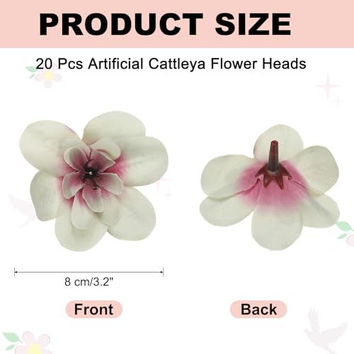 uxcell 20 Pcs Artificial Cattleya Flower Heads, Fake Cattleya Heads Bulk Artificial Flowers for DIY Wedding Bouquets Centerpieces Party Home Decorations, Autumn Green - color: Autumn Green
