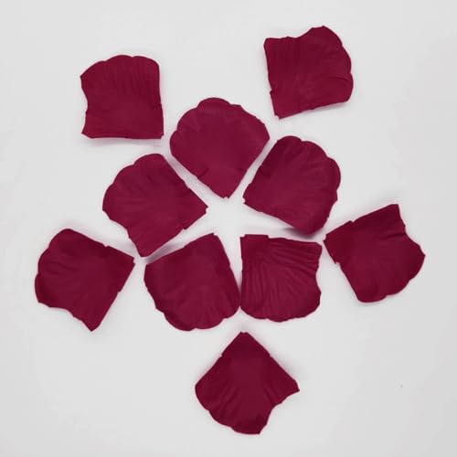 JHFGJGH 500 Pcs Exquisite Dark Red Rose Petals, Artificial Flower Petals for Weddings,Events Deco - color: Dark Red