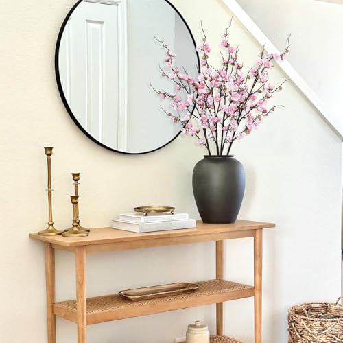 Betylifoy 4 Pcs Artificial Cherry Blossom Branches 38" Long Stems Faux Plum Blossom Flowers Faux Silk Cherry Blossom Stems Pink Fake Flowers for Vase Arrangement Home Wedding Table Spring Decor - color: Pink