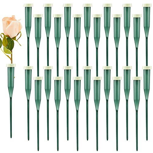 Tessco for you 90 Pcs Floral Water Tubes 6 Inch Floral Tubes Plastic Flower Supplies for Fresh Flowers with Rubber Cap for Flower Stem Arrangements Florist Supplies(Green) - color: Green, size: 6 Inch