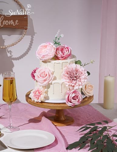 Pink Flowers Artificial Roses Combo Set Fake Pink Silk Flowers Faux Peony Flowers Mix Chrysanthemum Dahlia with Stems for Wedding Bouquets Baby Bridal Shower Party Floral Arrangements Decor - color: Blush Pink, size: The Modern Classic