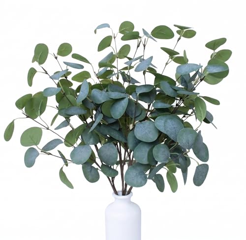 4pcs 24" Artificial Eucalyptus Stems, Realistic Bendable Faux Greenery Branches for Vase, Wedding Arch, Table Centerpiece, Farmhouse Living Room Home Decor - color: A-eucalyptus