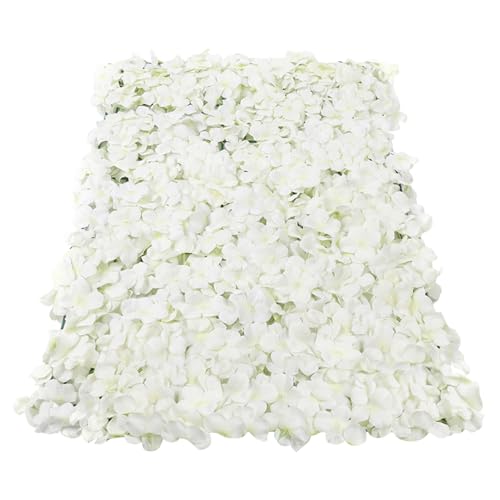 10 pcs 24" x 16" Artificial Flower Wall Panels Decoration,3D Fake Silk Rose Flower Wall Backdrop for Wedding, Party, Home Decor DIY Projects