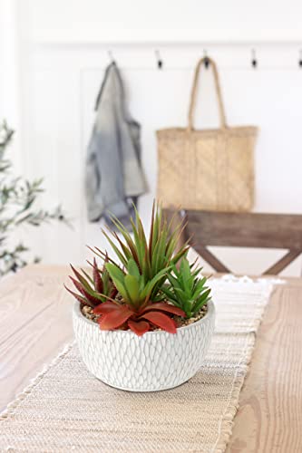 Briful Small Fake Plants Assorted Faux Succulents in Pots Realistic Succulents Plants Artificial with Cement Pots for Home Table Office Desk Bathroom Shelf Living Room Decor - color: Succulent #02