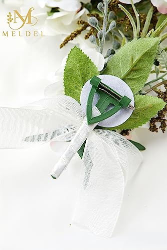 White Artificial Rose Boutonnieres for Men Wedding, 6Pack | Faux Silk Boutonniere for Prom Homecoming Party Anniversary Formal Engagement Graduation Banquet for Groom Best Man - color: 6pcs White Boutonnieres