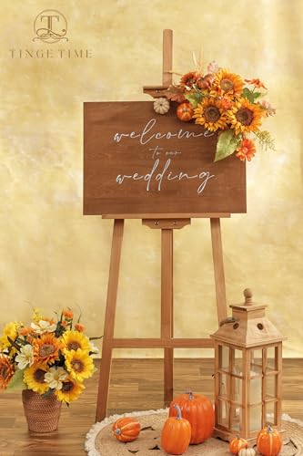 TINGE TIME 9 pcs Sunflowers Artificial Flowers, 6'' Silk Fake Sunflowers with Stems, Orange Faux Sunflowers for DIY Outdoors Decor Home Decor Tables Centerpieces - color: Orange